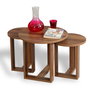 Hanah Home Mesas Nido Nogal Tablero Partículas Melamina 18mm Mesa Grande 52cm Mediana 43cm Pequeña 41cm